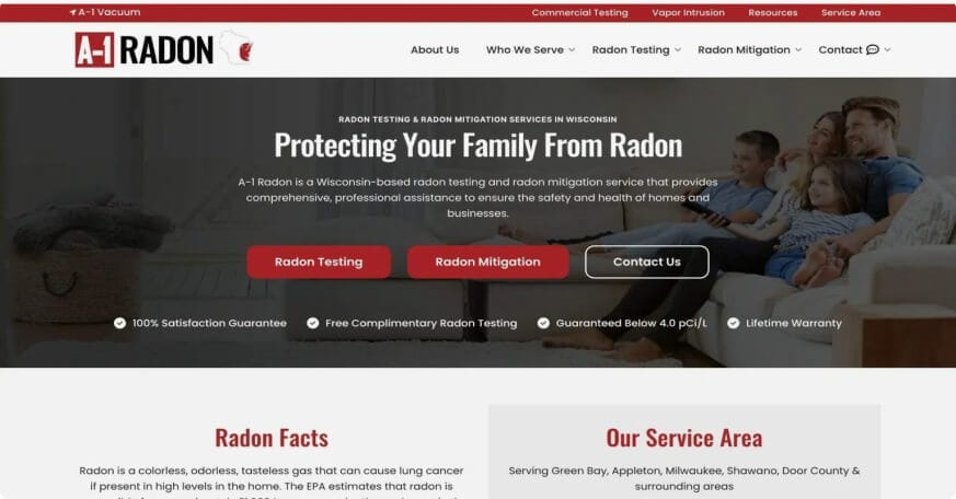 One of the best radon website design examples
