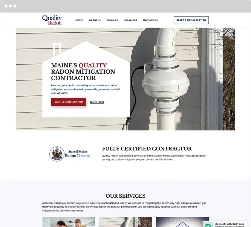 Example of radon web design