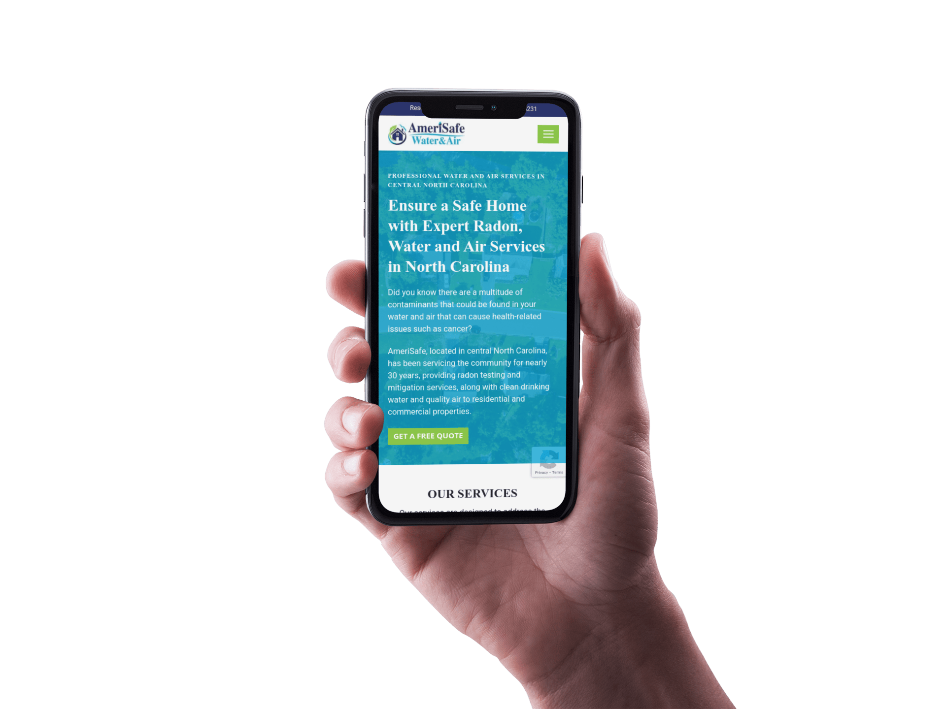AmeriSafe Water & Air Water Treatment Website